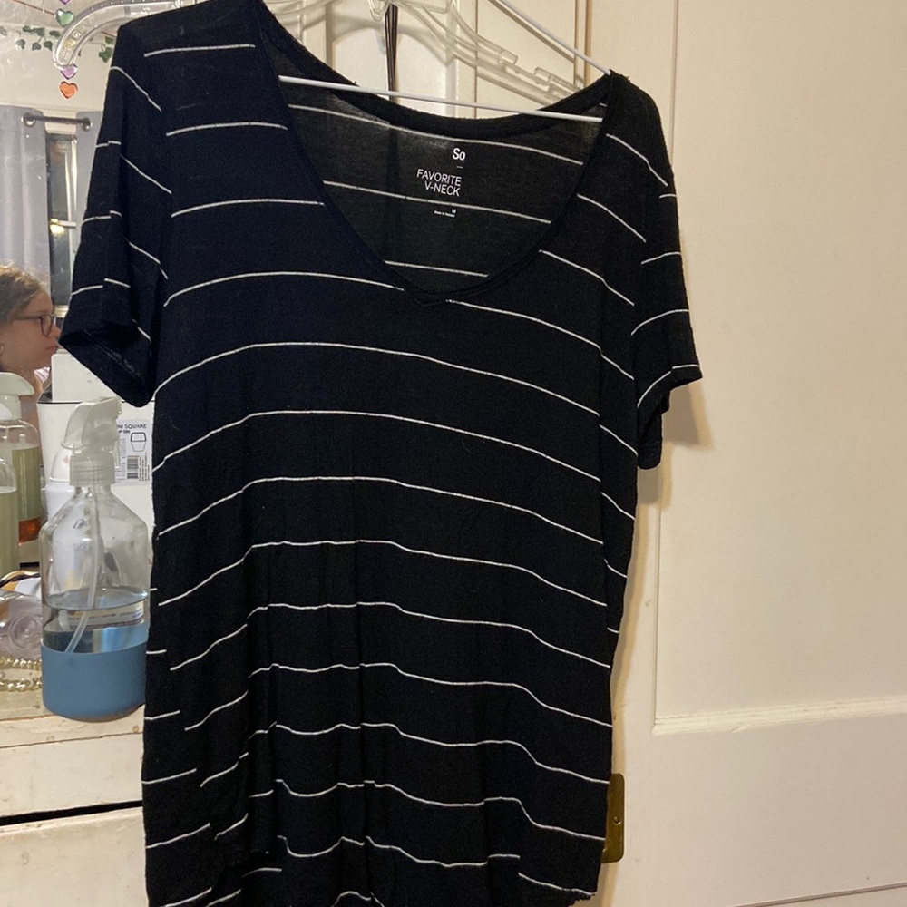 Black and white striped shirt